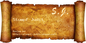 Stumpf Judit névjegykártya