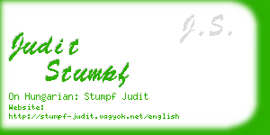 judit stumpf business card